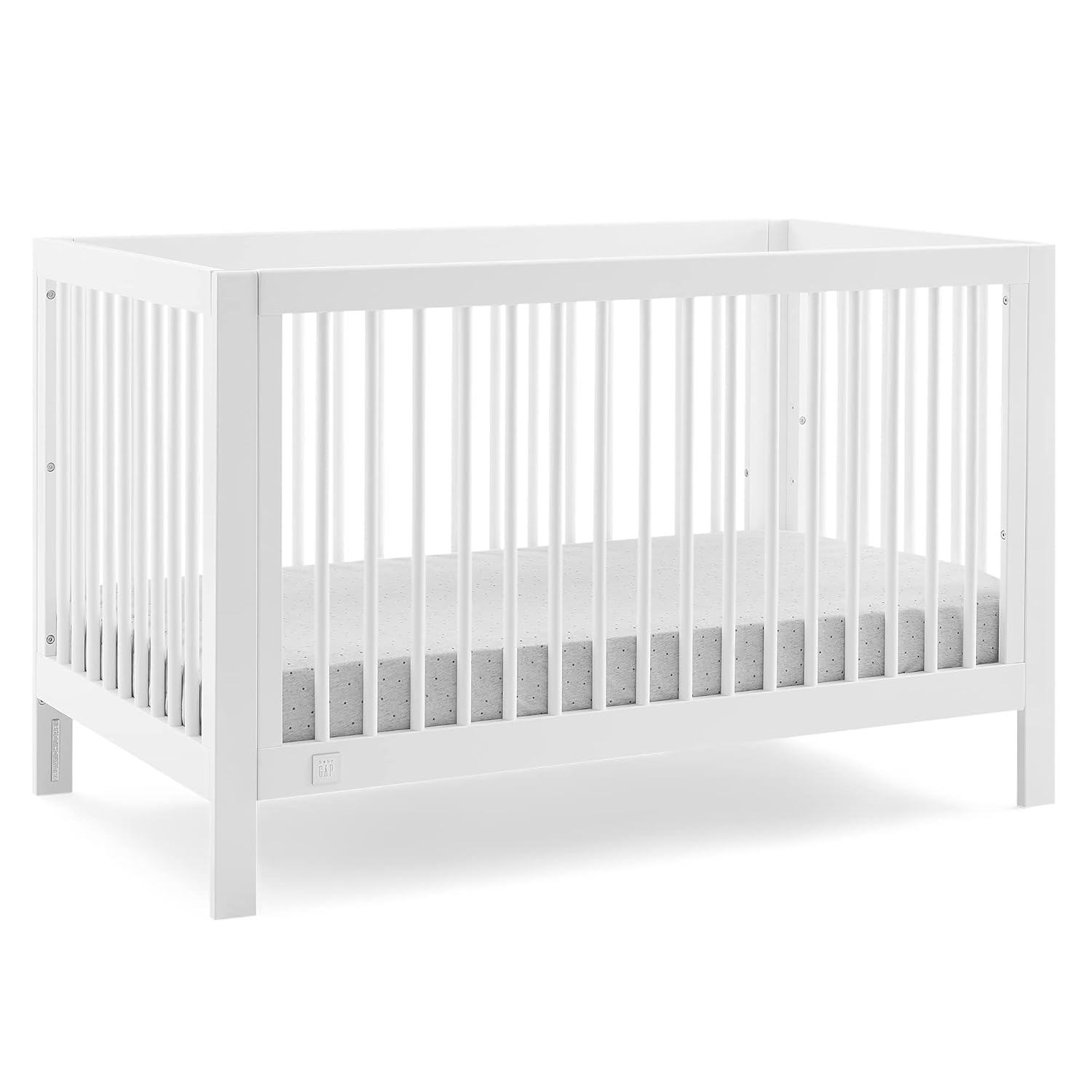 GAP babyGap Charlie 6-in-1 Convertible Crib - Greenguard Gold Certified, Bianca White : Tools & Home Improvement