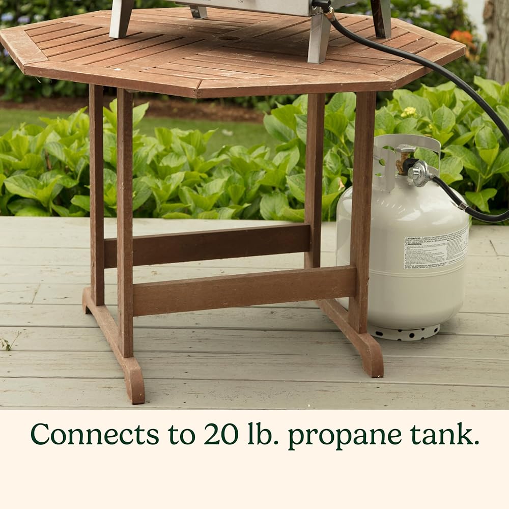 Cuisinart Chef's Style Tabletop Portable Propane Gas Grill, 20,000 BTU Stainless Steel 2-Burner Outdoor BBQ Grill for Camping, Tailgates, BBQ, Hassle-Free Setup : Patio, Lawn & Garden