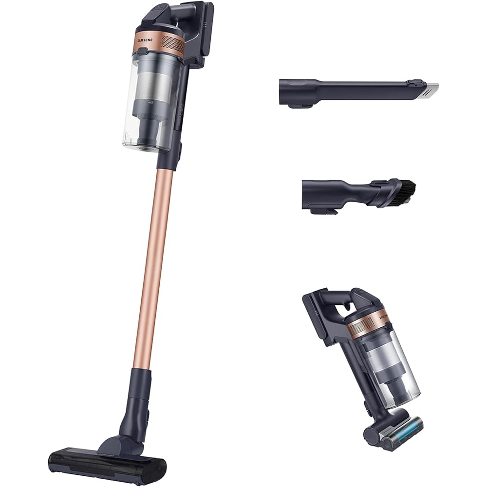- SAMSUNG Jet 60 Pet Cordless Stick Vacuum Cleaner w/ Removable Battery, Advanced Floor Cleaning, Jet Fit Brush to Clean Hardwood, Carpet and Tile, Lightweight Design, VS15A6032R7, Rose Gold