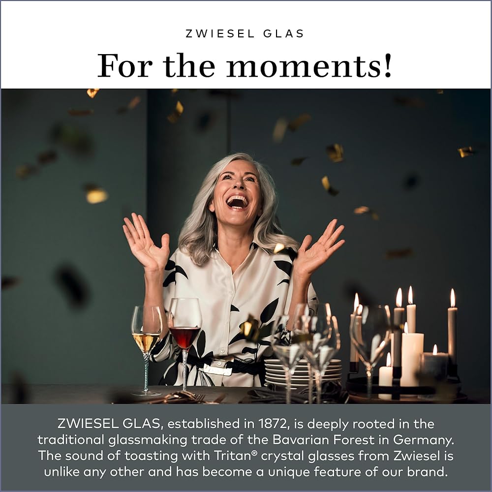 | Zwiesel Glas Vervino Allround Glass (Set of 6), Wine Glasses for Red, White and Sparkling Wine, Dishwasher-Safe Tritan Crystal Glasses, Made in Germany (23 Ounce): Wine Glasses