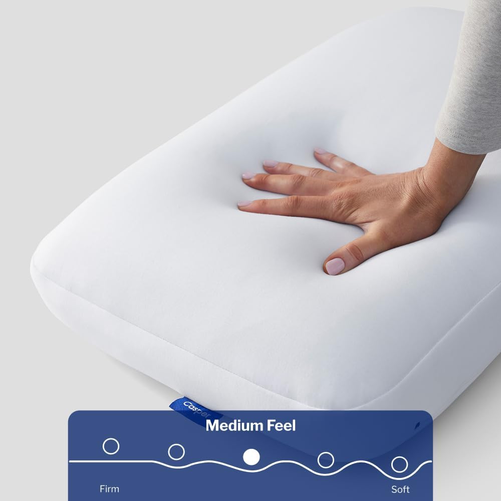 Casper Hybrid Pillow for Sleeping, Standard, White