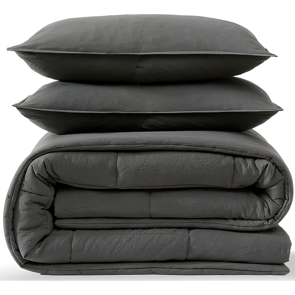 UGG Leonora Comforter Set with 2 Pillow Shams Lightweight Down Alternative Blanket Reversible Cozy Warm All Season Washable and Hypoallergenic Bedding Set, Full/Queen, Charcoal Grey : Home & Kitchen