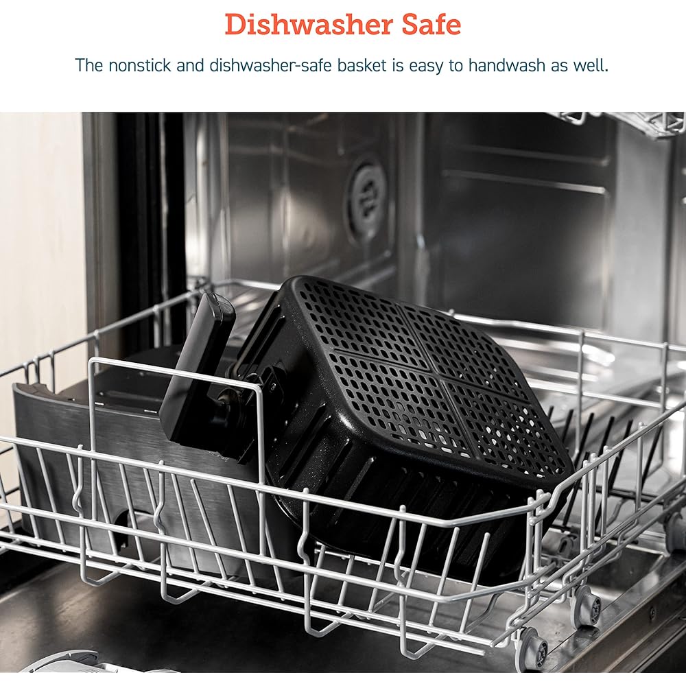 COSORI 12-in-1 Air Fryer 5.8QT, Toast, Bake, Nutrition Facts for 100+ In-App Recipes, AdaptIQ Tech Fast Cook, for Main & Side Dishes, Snacks, Leftovers, Detachable Square Basket, Dishwasher Safe : Home & Kitchen