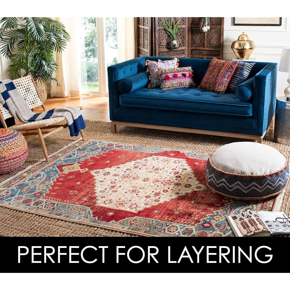 SAFAVIEH Natural Fiber Collection Area Rug - 9' x 12', Natural, Handmade Chunky Textured Jute 0.75-inch Thick, Ideal for High Traffic Areas in Living Room, Bedroom (NF447A) : Home & Kitchen