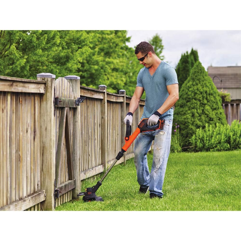 BLACK+DECKER 20V MAX Cordless String Trimmer and Edger with Spool, Battery and Charger Included, 2 Speed, 12 Inch (LST522) : Patio, Lawn & Garden