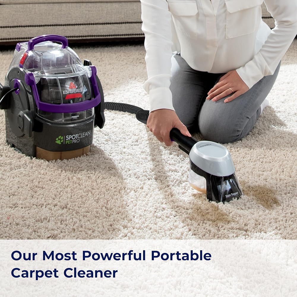- Bissell SpotClean Pet Pro Portable Carpet Cleaner, 2458