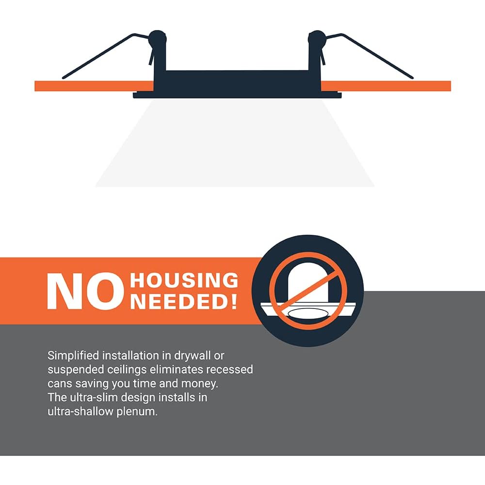 HALO HLBE 6-Inch Slim Canless Recessed Downlight for New Construction/Remodel - Contractor 24-Pack -