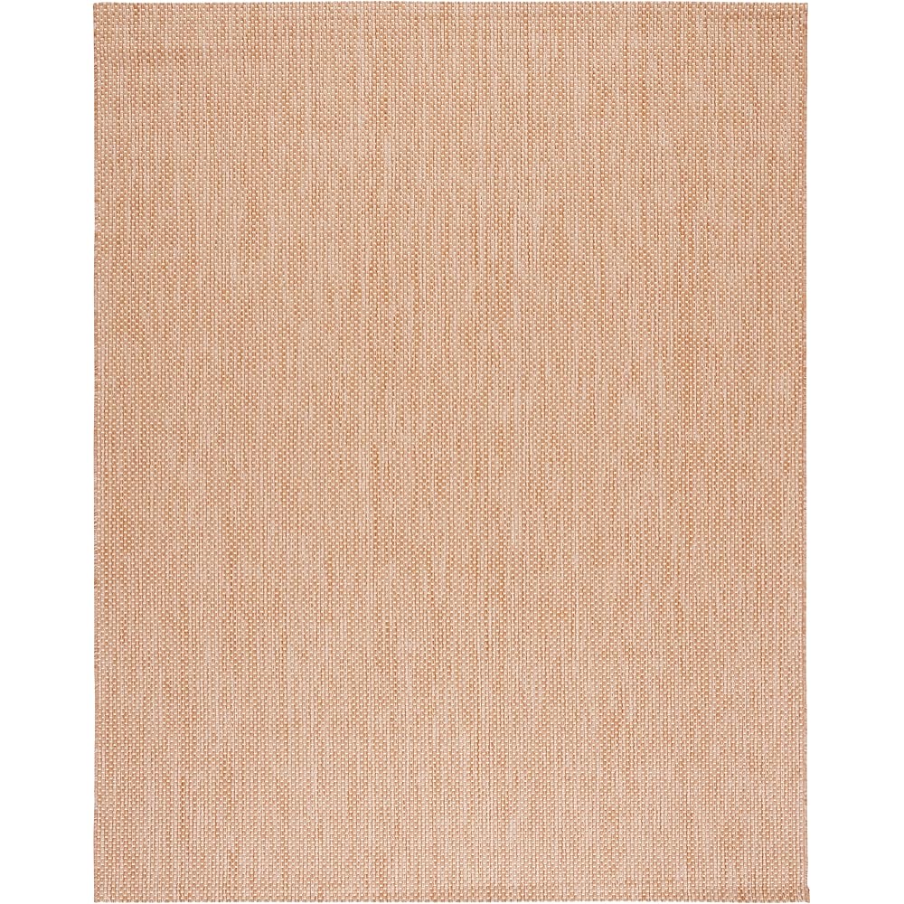 SAFAVIEH Courtyard Collection Area Rug - 8' x 10', Natural & Cream, Non-Shedding & Easy Care, Indoor/Outdoor & Washable-Ideal for Patio, Backyard, Mudroom (CY8521-03012)