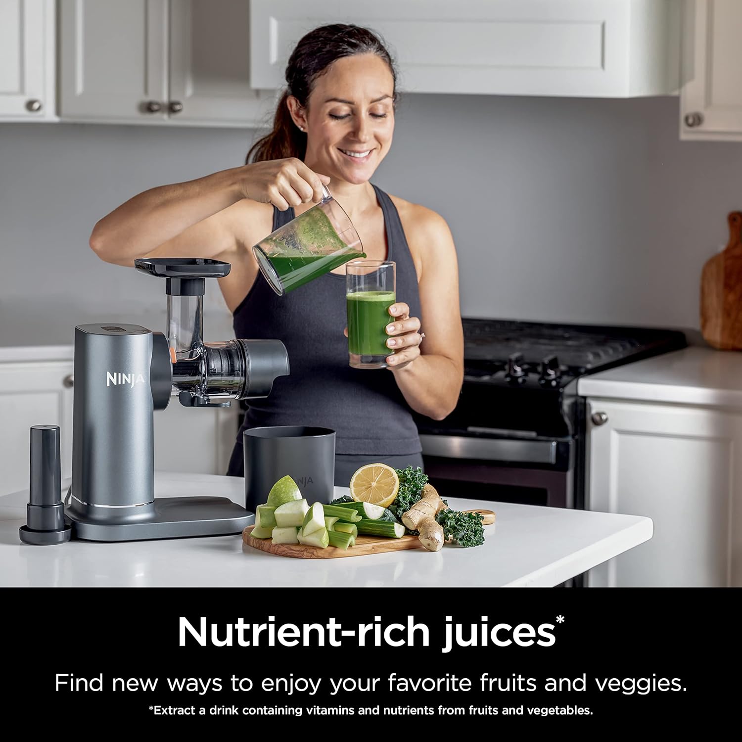 Ninja NeverClog Cold Press Juicer, Powerful Slow Juicer with Total Pulp Control, Countertop, Electric, 2 Pulp Functions, Dishwasher Safe, 2nd Generation, Charcoal, JC151 : Industrial & Scientific