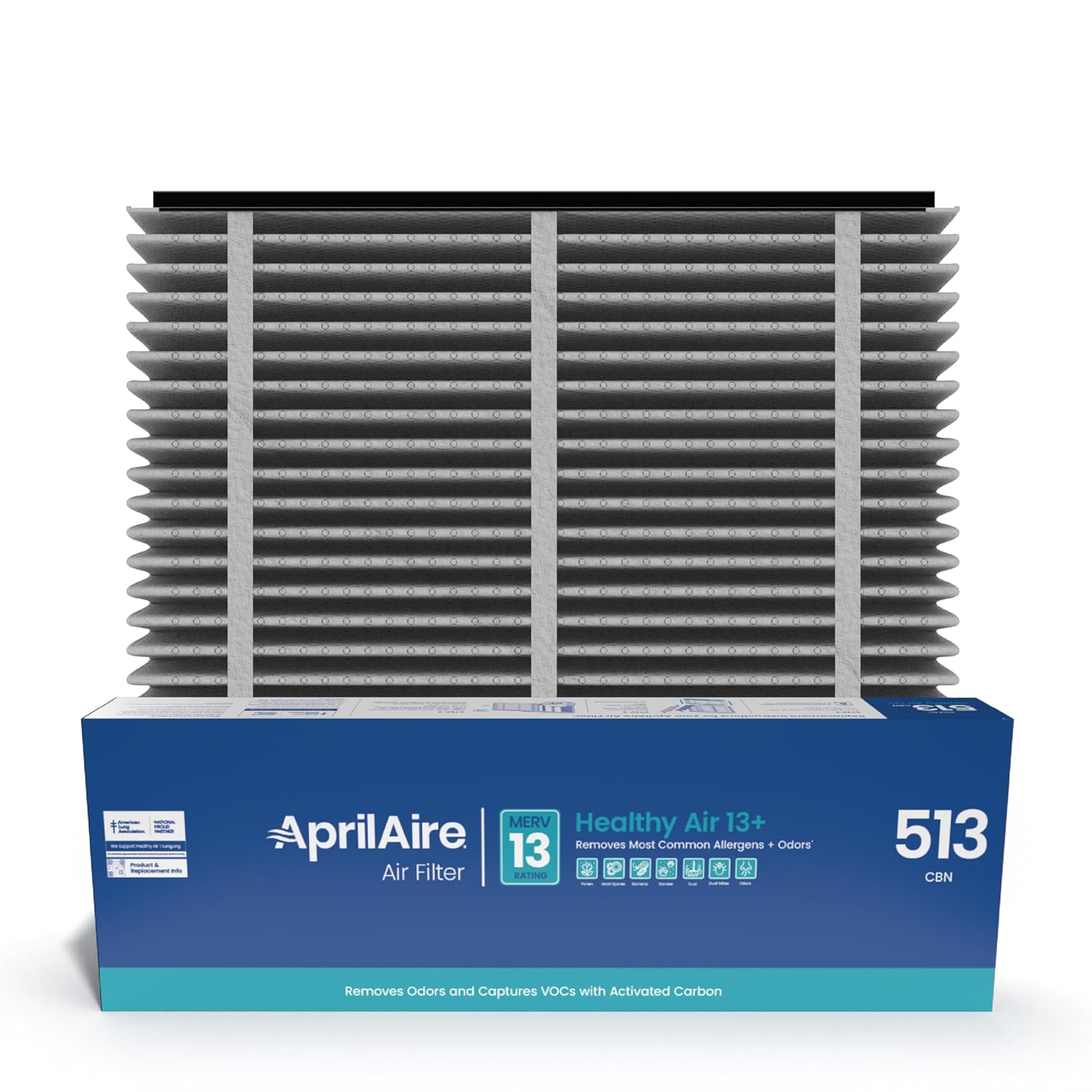 AprilAire 513CBN Replacement Filter for AprilAire Whole House Air Purifiers - MERV 13 with Carbon, Healthy Home Allergy + Odor Reduction, 31x28x4 Air Filter (Pack of 1) : Home & Kitchen
