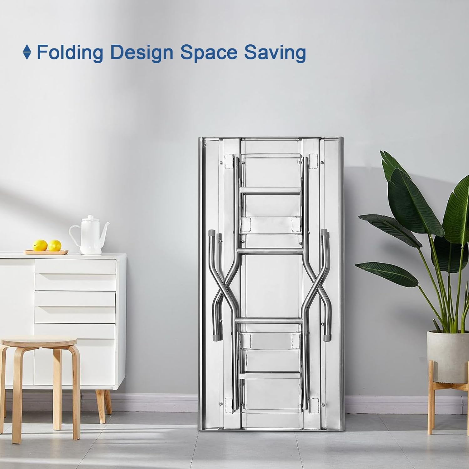 : HARDURA Folding Stainless Steel Table 24X48 Inches with Legs NSF Commercial Portable Folding Prep Table for Restaurant Kitchen Home and Hotel : Industrial & Scientific