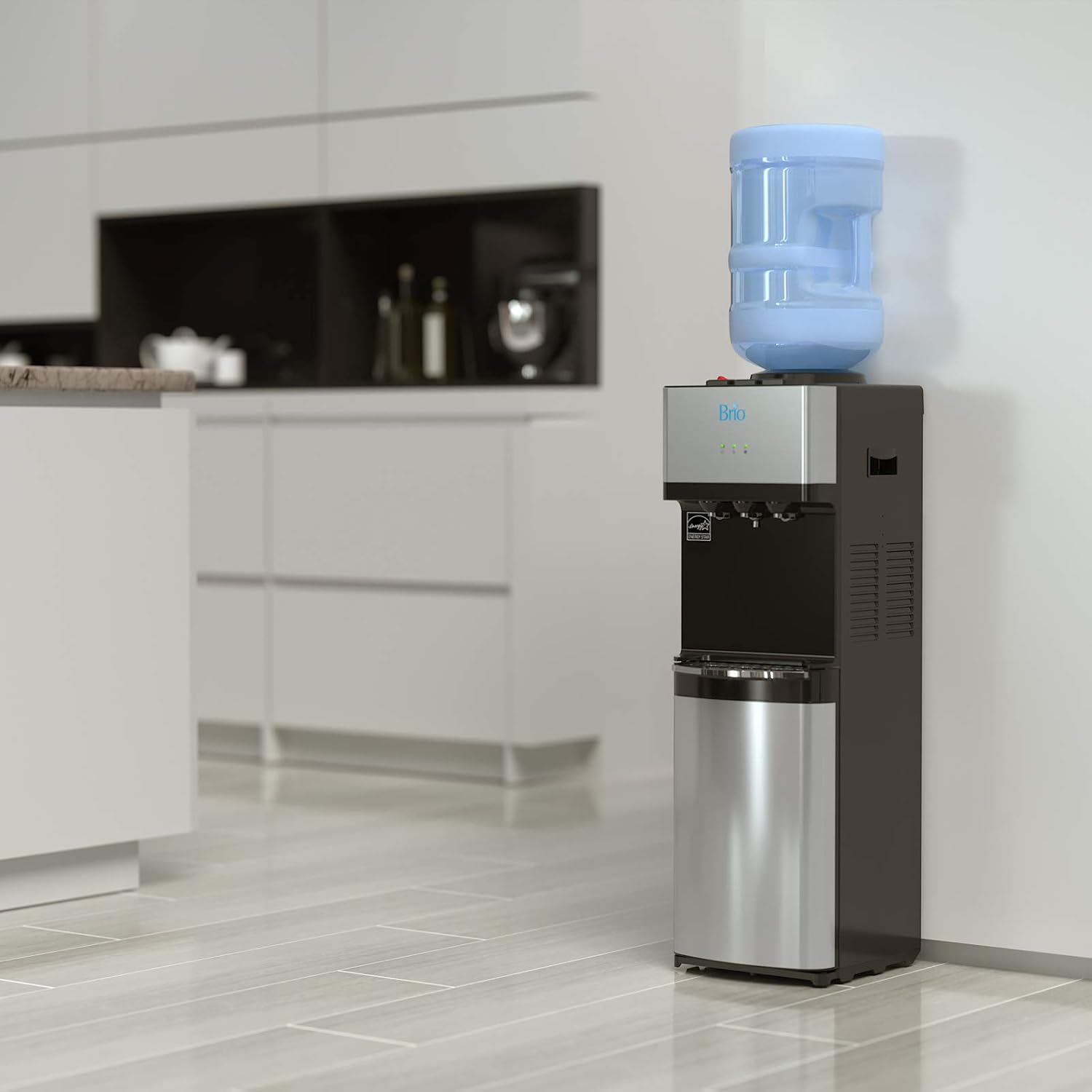 Brio Limited Edition Top Loading Water Cooler Dispenser - Hot & Cold Water, Child Safety Lock, Holds 3 or 5 Gallon Bottles - UL/Energy Star Approved : Home & Kitchen