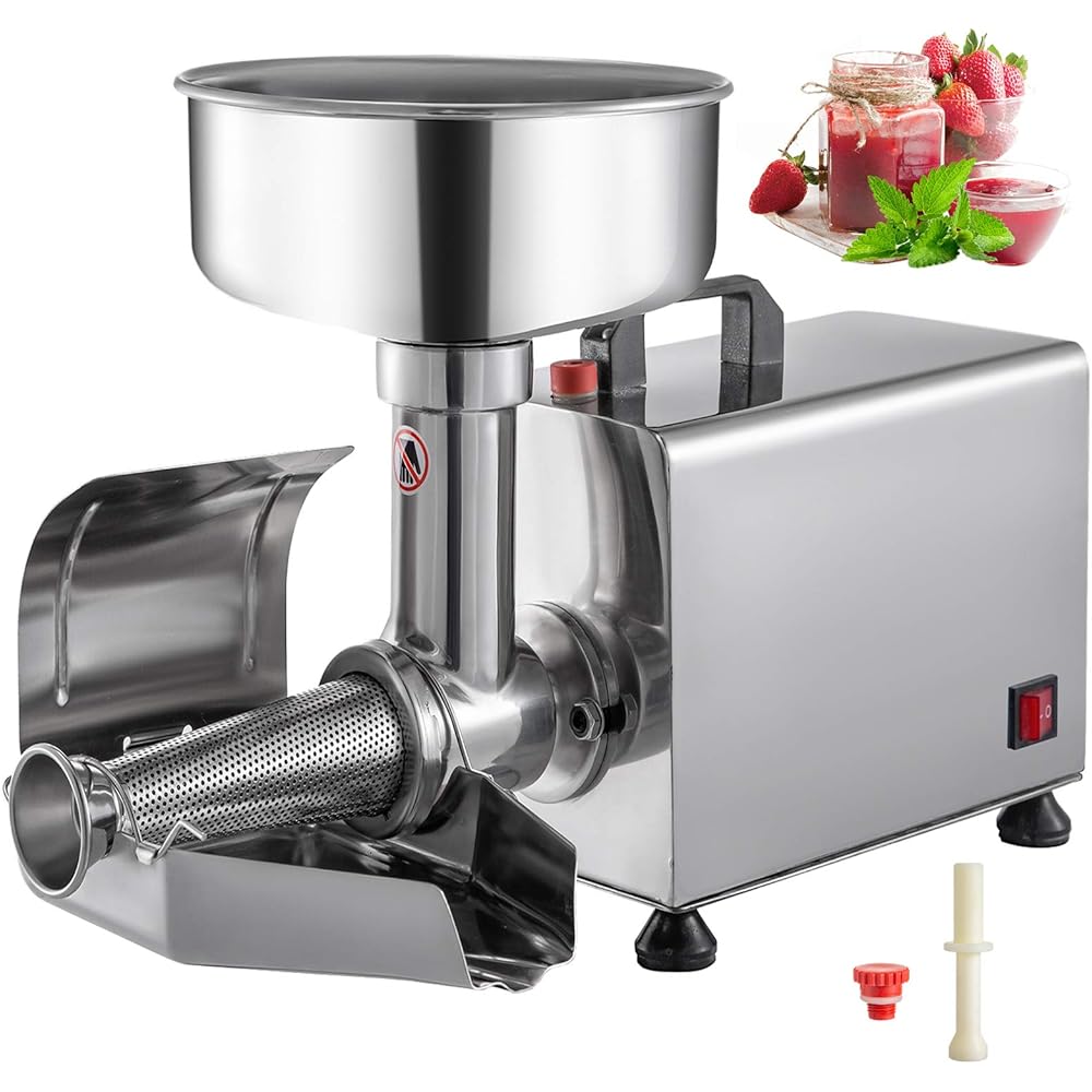 VBENLEM 110V Electric Tomato Strainer 370W Commercial Grade Tomato Milling Machine Stainless Steel Tomato Press and Strainer 90-160 Kg/H Pure Copper Motor Food Strainer and Sauce Maker: Home & Kitchen