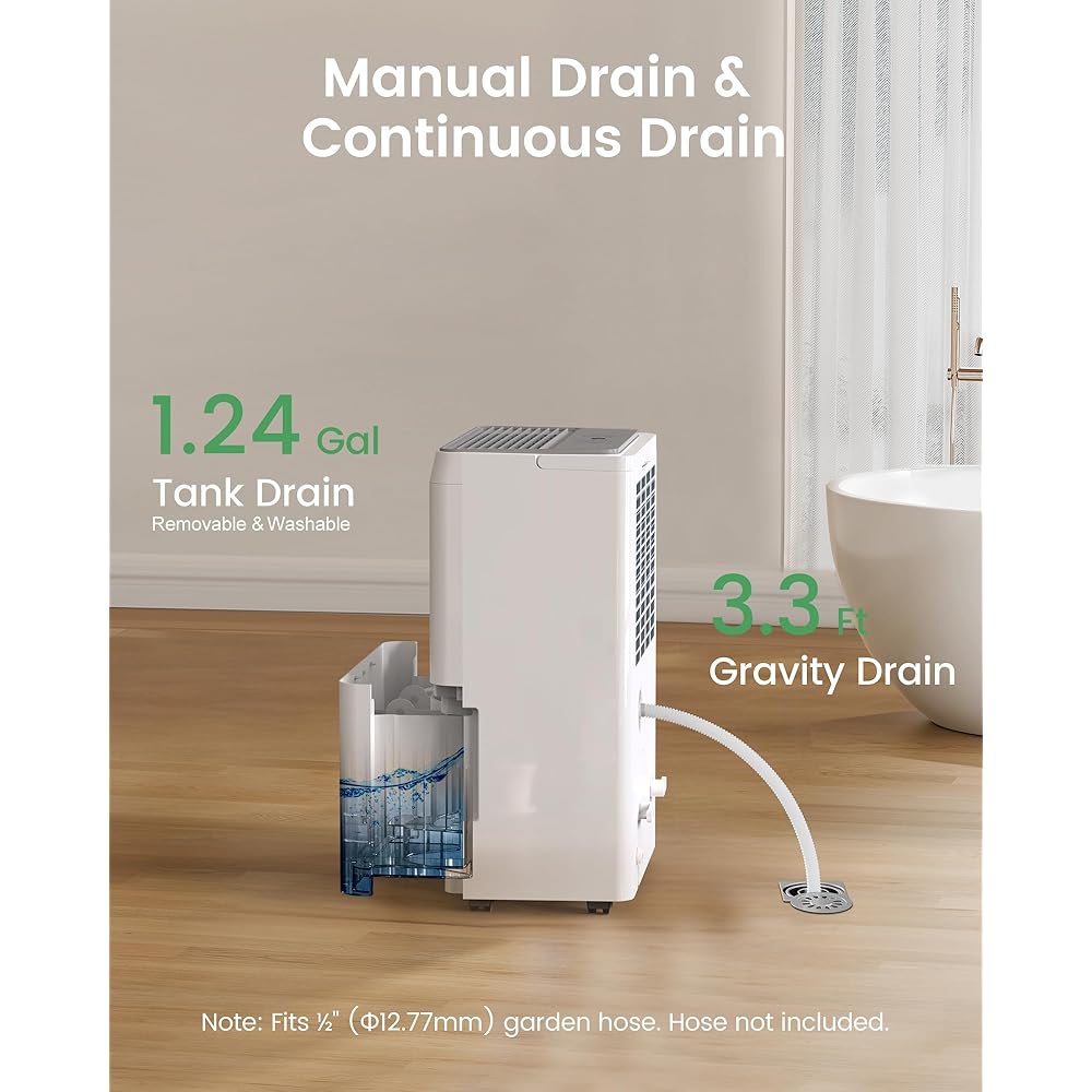 - Waykar 120 Pint Energy Star Dehumidifier for Home, Basement, Large Rooms up to 6,000 Sq. Ft. - Auto Defrost, Ultra Quiet(40 dB), Auto Comfort Mode, with Drain Hose & Water Tank