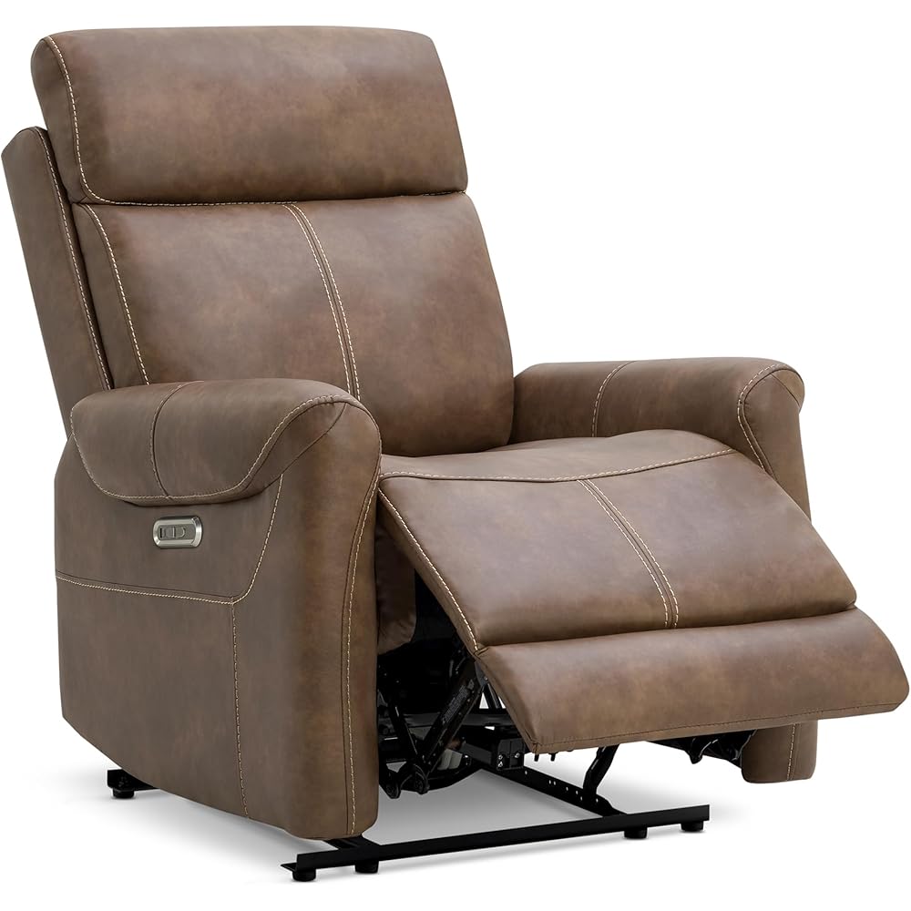KISLOT Leather Recliner Chair for Adults Wall Hugger RV Recliner with USB Charging Ports Electric Power Reclining Sofa for Living Room Home Theater Seating Bedroom : Home & Kitchen