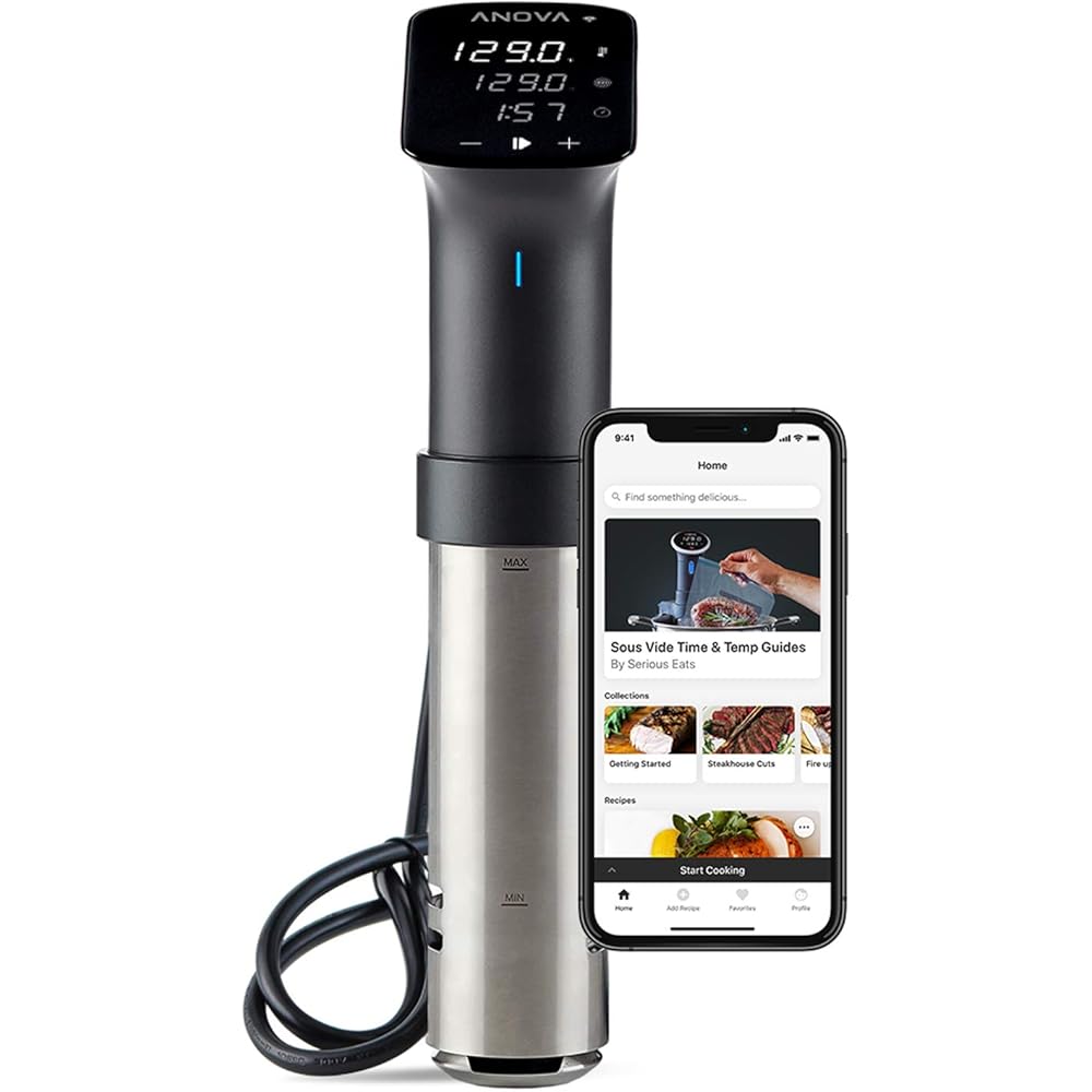 Anova Culinary Sous Vide Precision Cooker Pro, 1200 Watts, Black and Silver : Home & Kitchen