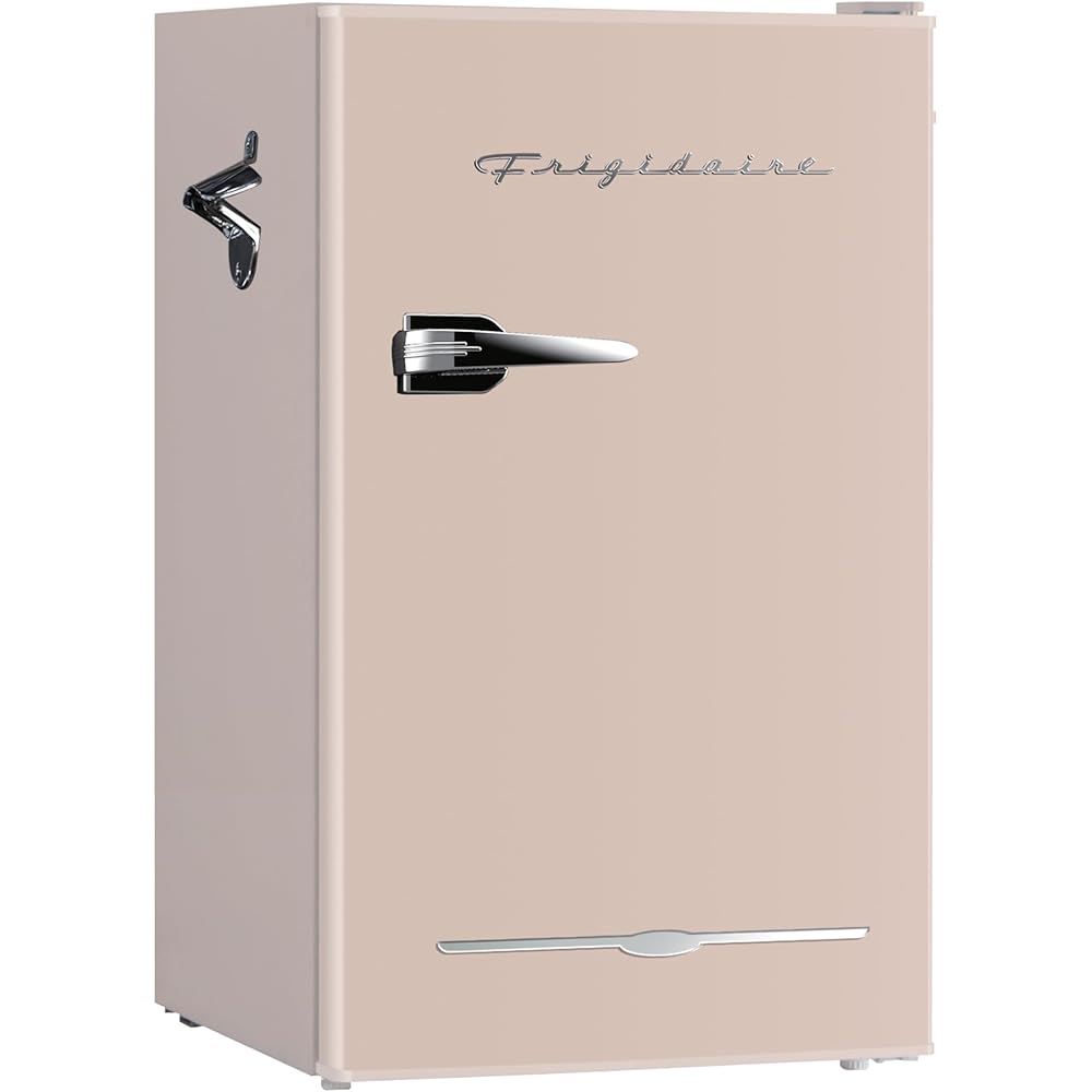 Frigidaire Retro Compact Fridge with Chiller, 3.2 cu ft Countertop Fridge with Built-In Bottle Opener, Compact Refrigerator for Office, Bedroom, Dorm Room or Cabin - 16.5