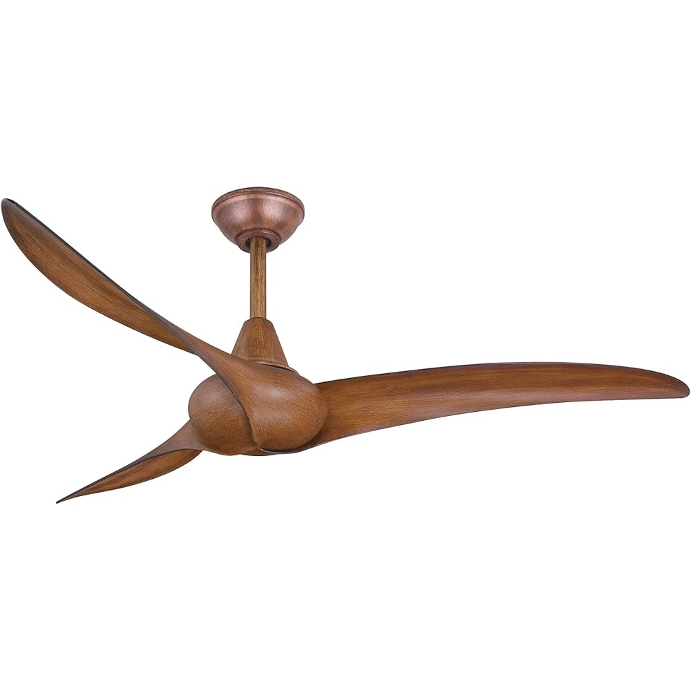 MINKA-AIRE F843-DK, Wave, 52 Inch Ceiling Fan with Remote Control, Brown Distressed Koa -