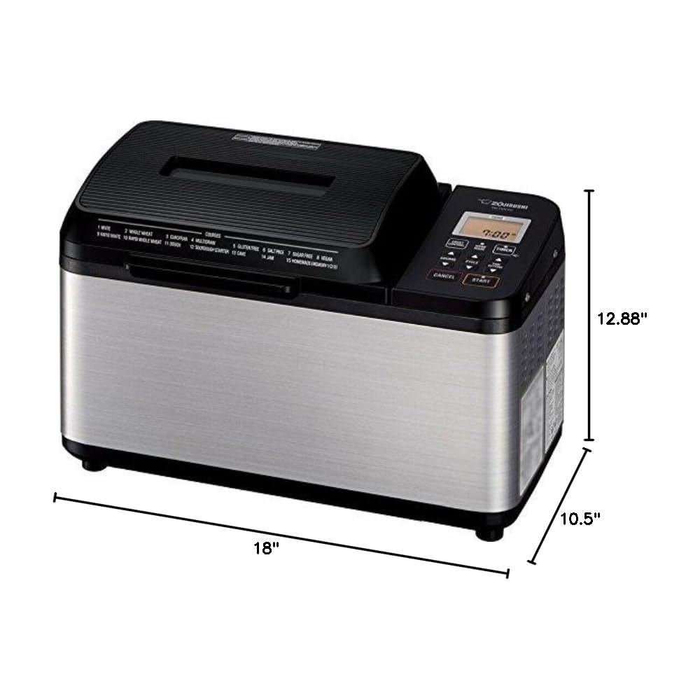 Zojirushi BB-PDC20BA Home Bakery Virtuoso Plus Breadmaker, 2 lb. loaf of bread: Home & Kitchen
