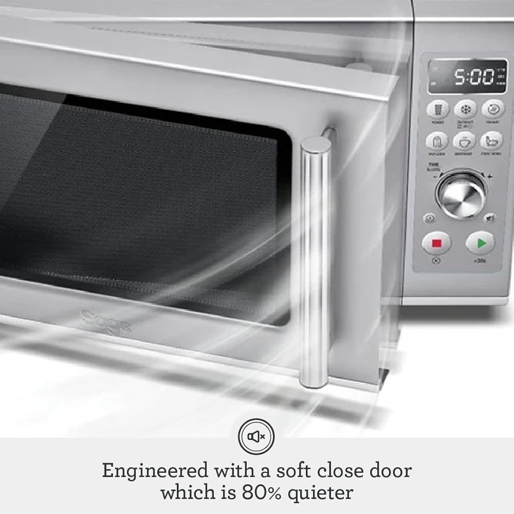 Breville BMO650SIL Compact Wave Soft Close Countertop Microwave Oven, Silver: Home & Kitchen