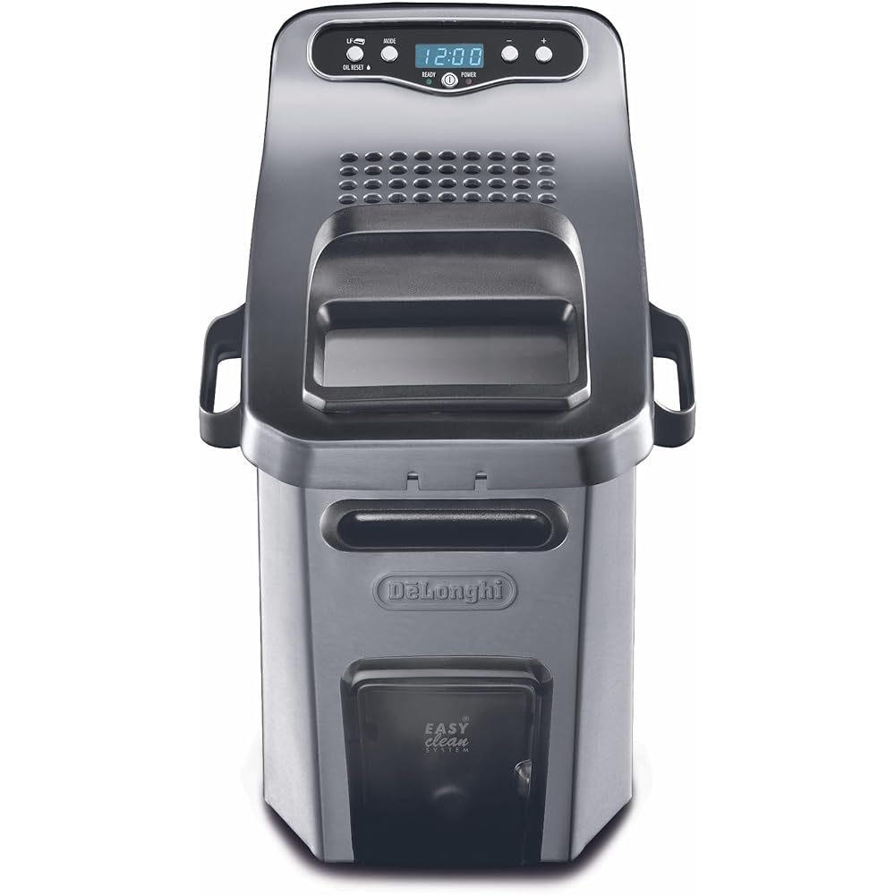 De’Longhi Livenza Deep Fryer with EasyClean System, Cool Zone, Adjustable Thermostat, Dishwasher-Safe Parts, Large Capacity, Easy Oil Draining, Stainless Steel: Home & Kitchen