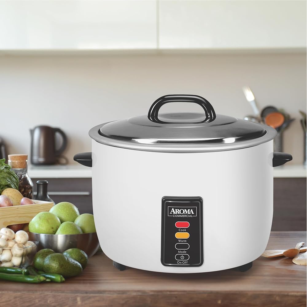 Aroma Housewares 60-Cup (Cooked) (30-Cup UNCOOKED) Commercial Rice Cooker (ARC-1033E),White: Home & Kitchen