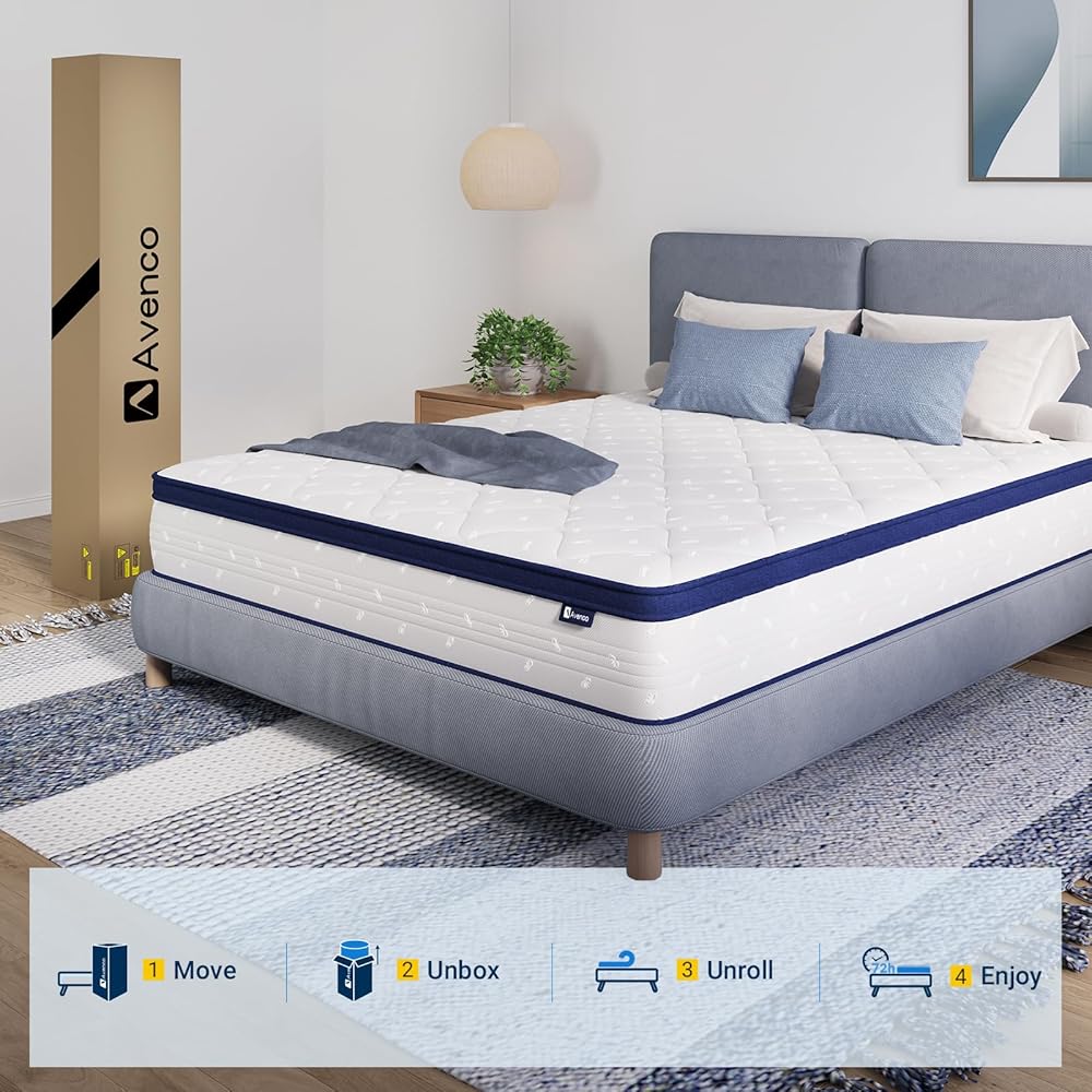 Avenco 10 Inch Full Size Mattress, Full Mattresses in a Box for Pain Relief & Motion Isolation, CertiPUR-US Certified : Home & Kitchen