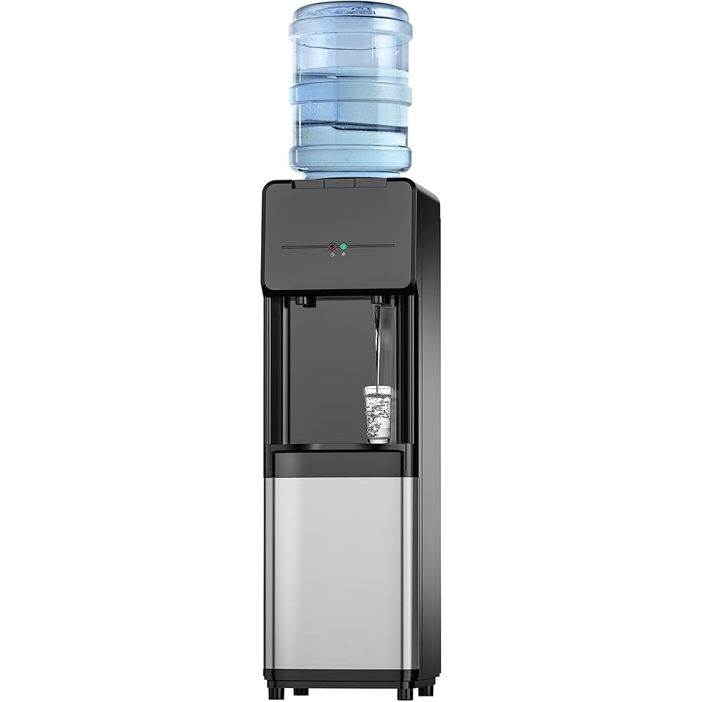 Euhomy Hot & Cold Water Dispenser, Top Loading Water Dispenser for 3 or 5 Gallon Bottles, Top Loading Hot & Cold Water Dispensor with Child Safety Lock, for Office, Home -