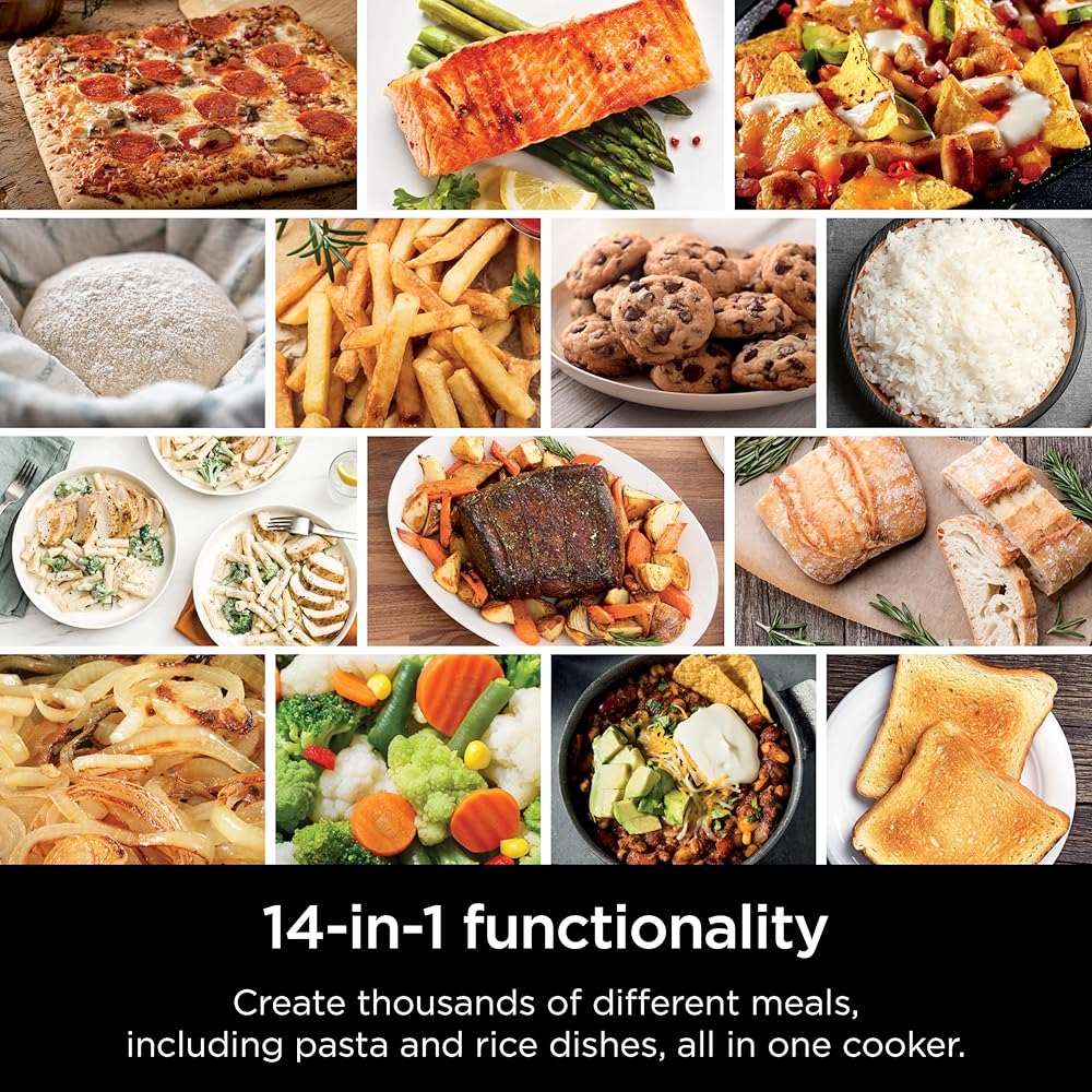 Ninja Combi All-in-One Multicooker, Oven, & Air Fryer, Complete Meals in 15 Mins, 14-in-1 Functions, Combi Cooker + Air Fry, Bake, Roast, Slow Cook and More, 3 Accessories, Stainless Steel, SFP701 : Home & Kitchen