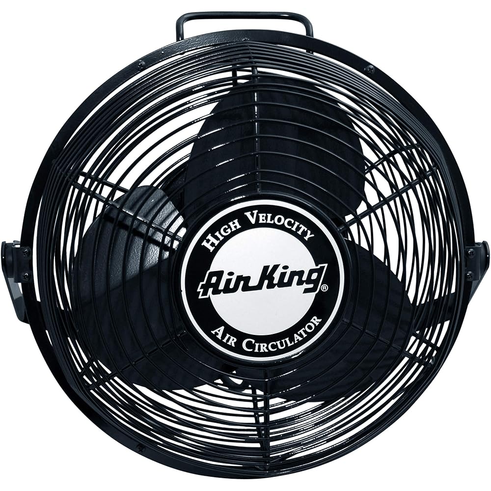 Air King 9312 Powder-Coated Steel Multi-Mount Wall Fan, Black : Home & Kitchen