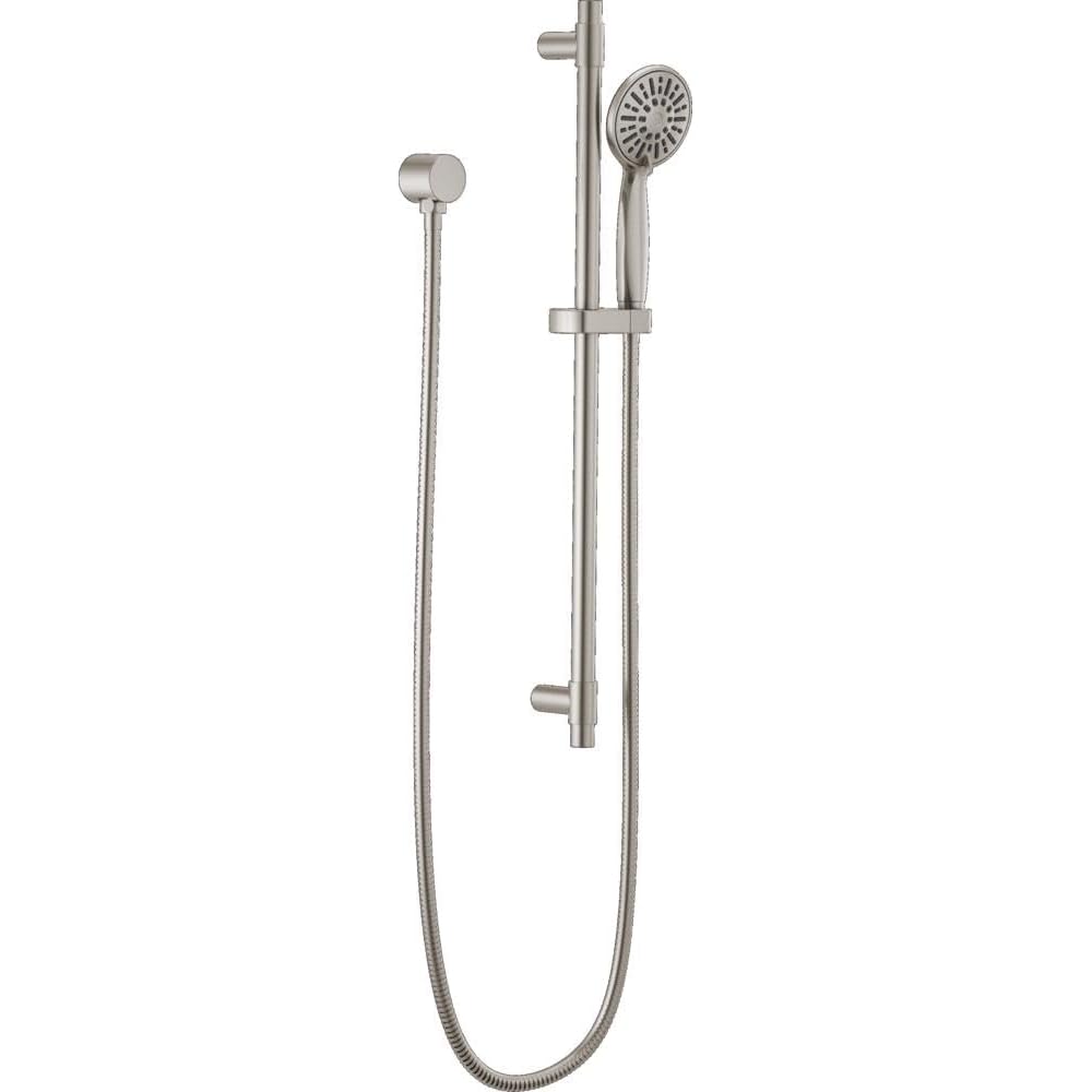 Delta Faucet Slide Bar Hand Held Shower with Hose, Brushed Nickel Handheld Shower Head, Slide Bar Hand Shower, Handheld Shower, Detachable Shower Head, Stainless 51361-SS -