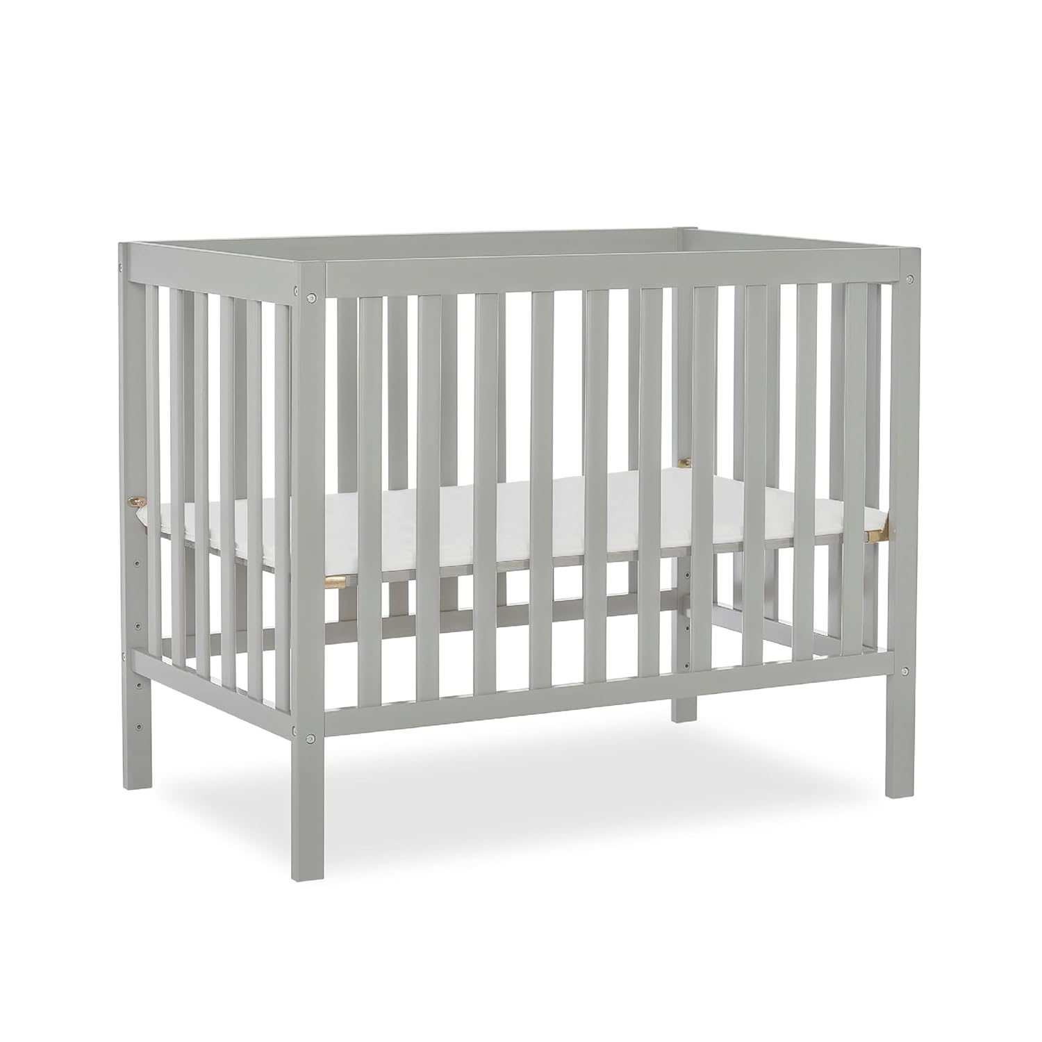 : Dream On Me Edgewood 4-in-1 Convertible Mini Baby Crib in Cool Grey GreenGuard Gold & JPMA, Non-Toxic, Compact 40×25×33″ Design, Converts to Mini Daybed & Twin Bed (Rails to Buy) 1″ Mattress Pad : Baby