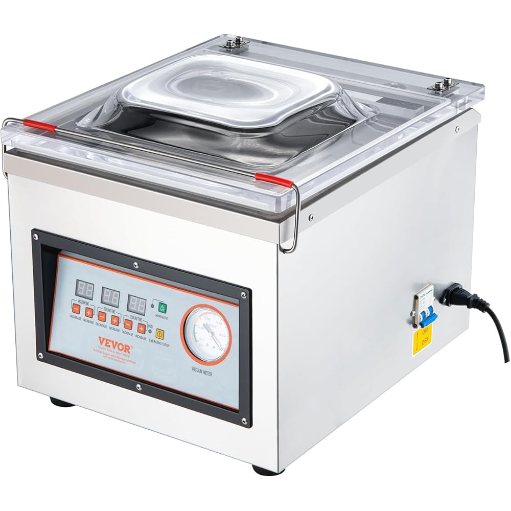 VEVOR Chamber Vacuum Sealer DZ-260C Kitchen Food Chamber Vacuum Sealer, 110V Packaging Machine Sealer for Food Saver, Home, Commercial Using: Home & Kitchen