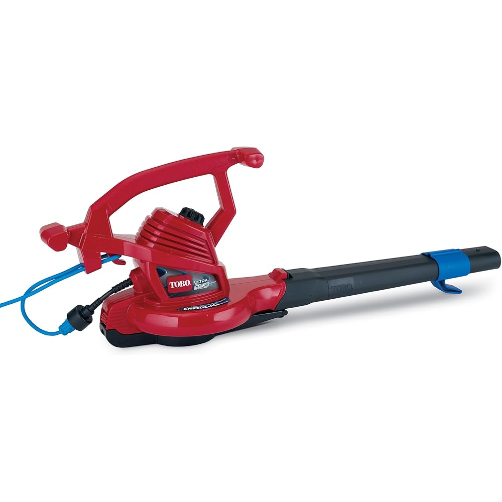 Toro 51621 UltraPlus Leaf Blower Vacuum, Variable-Speed (up to 250 mph) with Metal Impeller, 12 amp,Red : Patio, Lawn & Garden