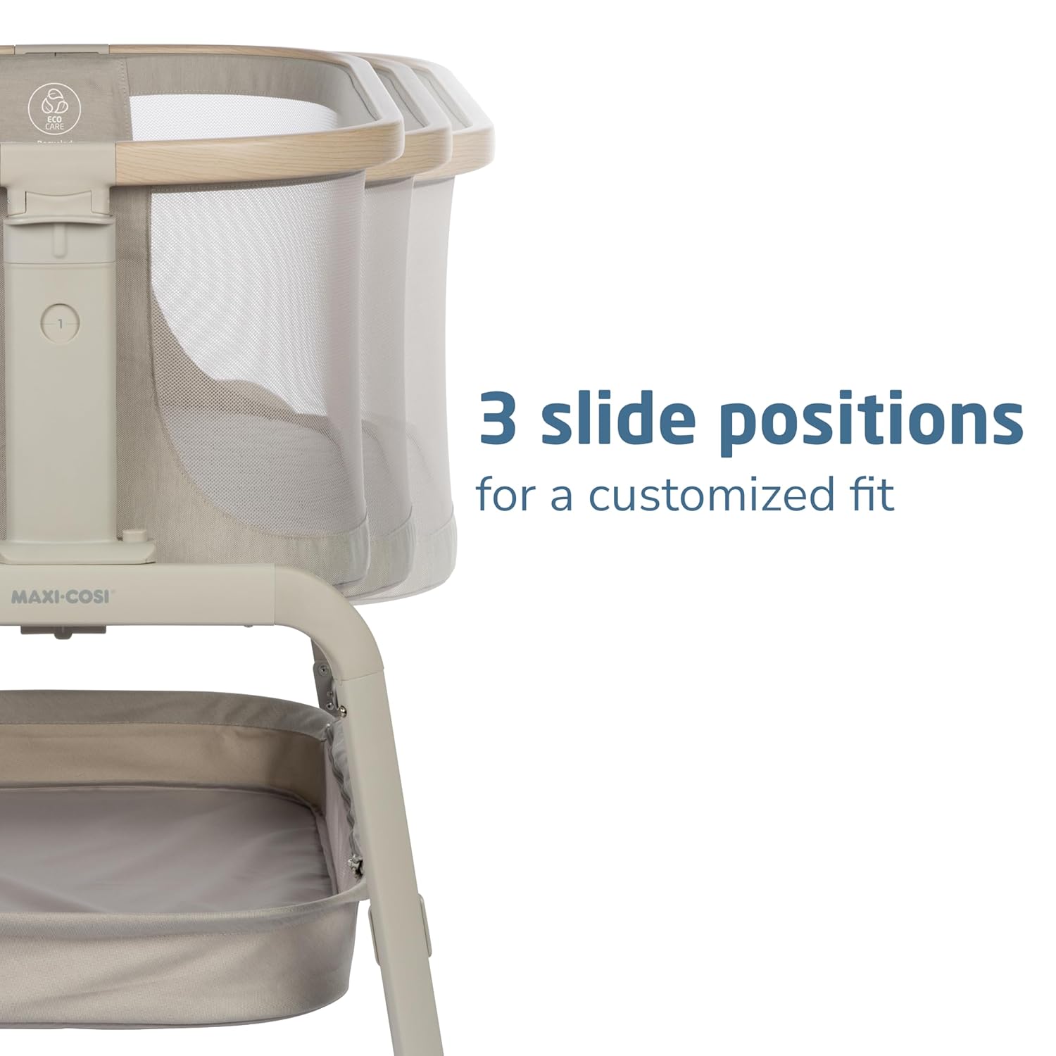 Maxi-Cosi Iora Baby Bassinets Bedside Sleeper, Portable Bassinet, Infant Bedside Sleeper Crib, Height Adjustable, Breathable Mesh, Large Storage Basket, Classic Oat : Baby