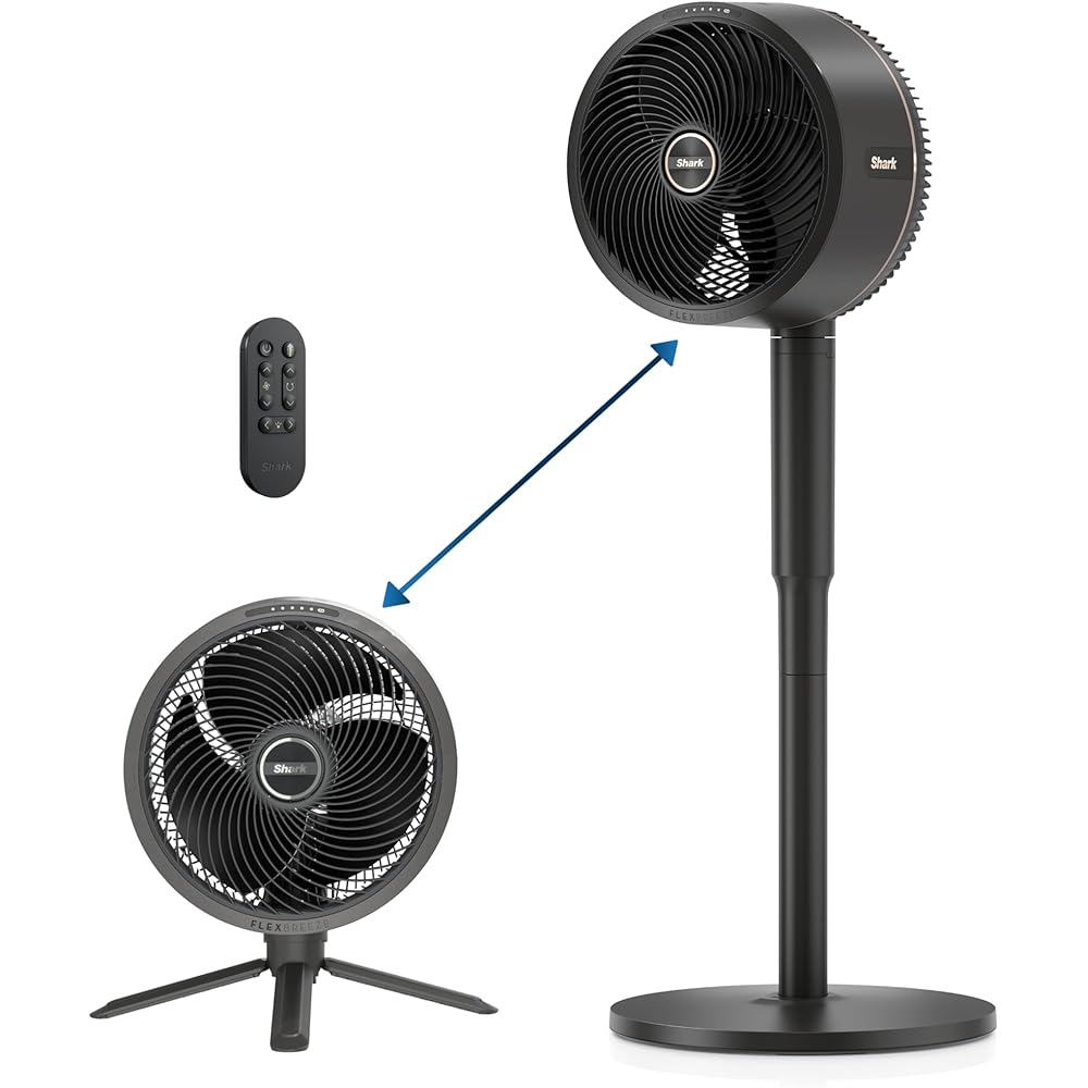 Shark FlexBreeze - Indoor & Outdoor Fan, Corded and Cordless, 2-in-1 Oscillating Pedestal and Tabletop, Up to 24-Hr Battery, FA202 : Home & Kitchen