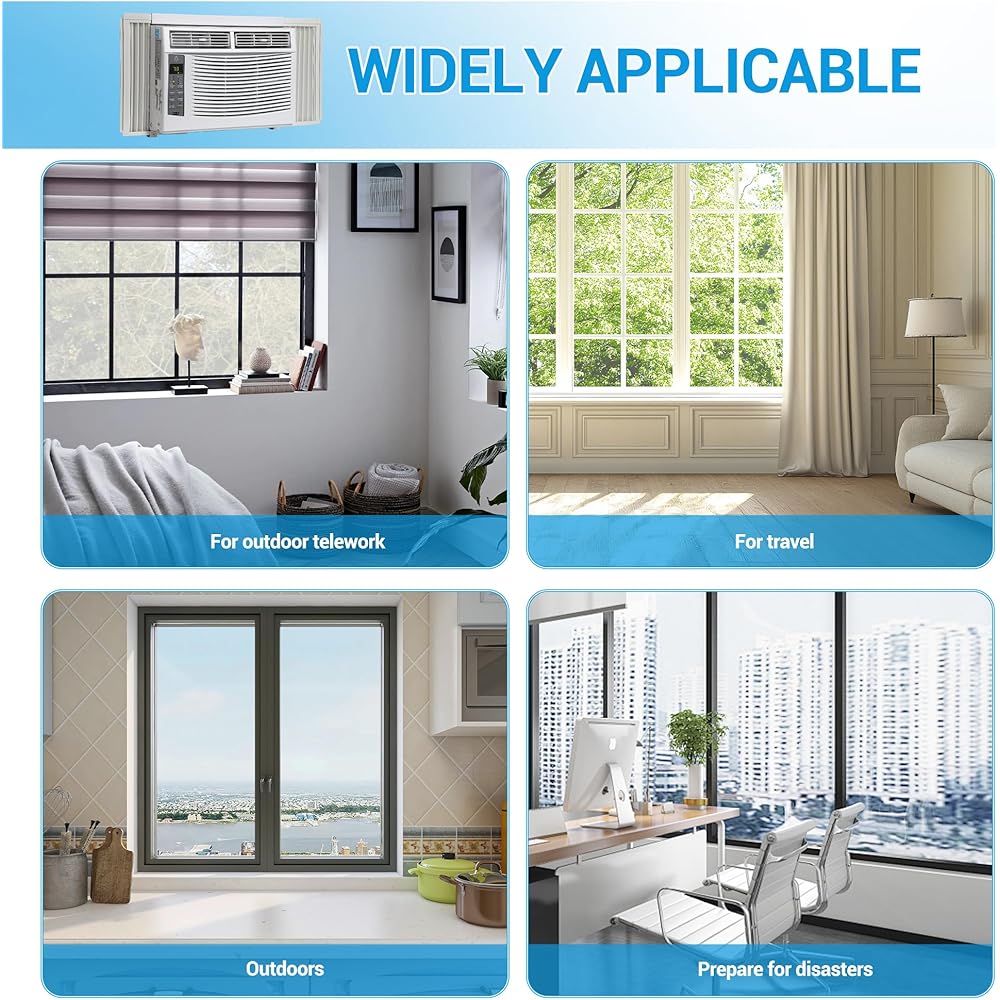 Towallmark 6,000 Btu Window Air Conditioner, Cools Up to 250 Sq. Ft with Cooling, Dehumidifier, 3 Fan Speed, Window-Mounted Room Ac Window Unit with Remote, Easy Install Kit for Home : Home & Kitchen