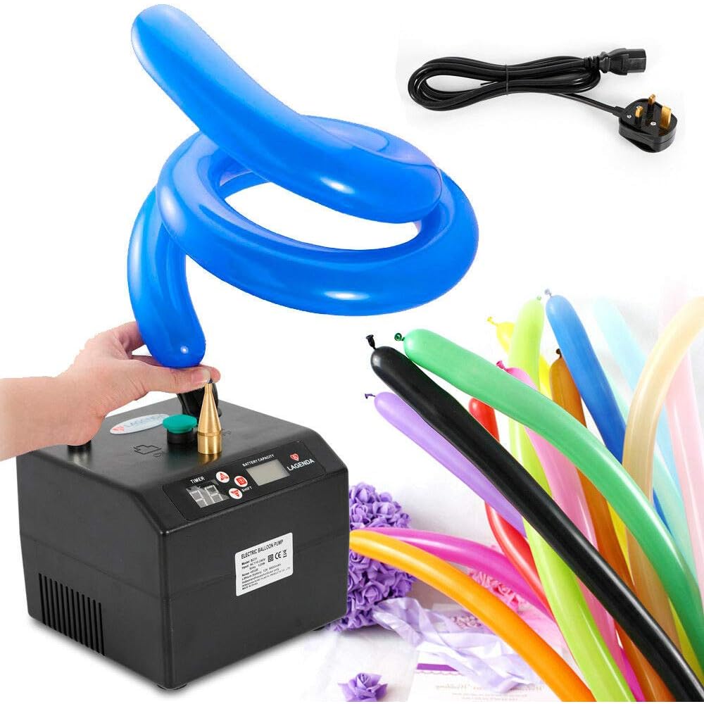 Electric Air Balloon Pump, B23 Lagenda Portable Electric Balloon Pump Balloon Inflator Party Air Blower Electric Balloon Blower Pump with Timer Battery for Party Events Decoration : Home & Kitchen