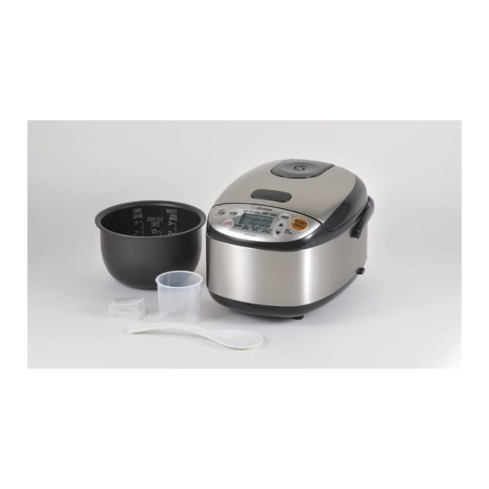 Zojirushi Micom 3-Cup Compact Size, Multiple Settings, Stainless Steel Made, Built-In Retractable Power Cord and Easy to Transport Rice Cooker and Warmer: Home & Kitchen