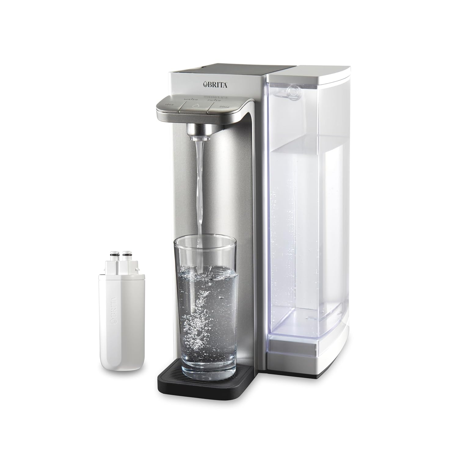 Brita Hub Instant Powerful Countertop Water Filter System, Reduces 70+ Contaminants, 12 Cup Water Reservoir, Includes 6 Month Carbon Block Filter, White, 87340 : Industrial & Scientific