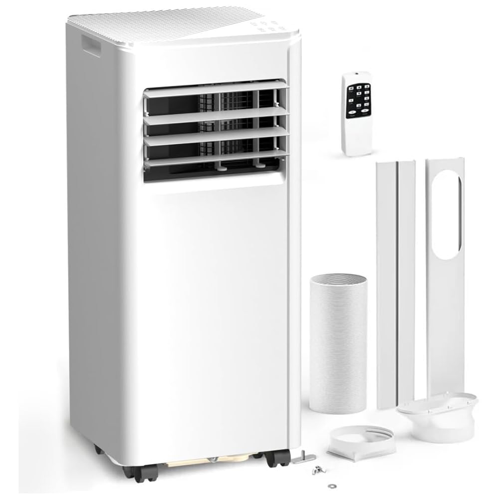Electactic Portable Air Conditioner 10000 BTU (ASHRAE), 3-in-1 Mode AC Cools Up to 450 Sq. Ft., LED Display & Remote Control, 24H Timer, AC Unit with Window Kits for Bedroom,Dorm,Office(White) : Home & Kitchen
