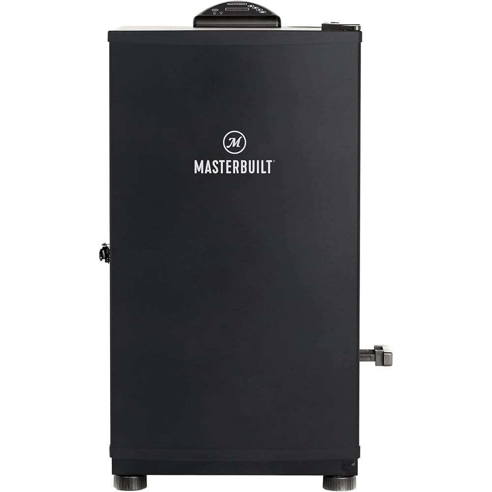 : Masterbuilt® 30-inch Digital Electric Vertical BBQ Smoker with Side Wood Chip Loader, Chrome Racks and 710 Cooking Square Inches in Black, Model MB20071117 : Patio, Lawn & Garden