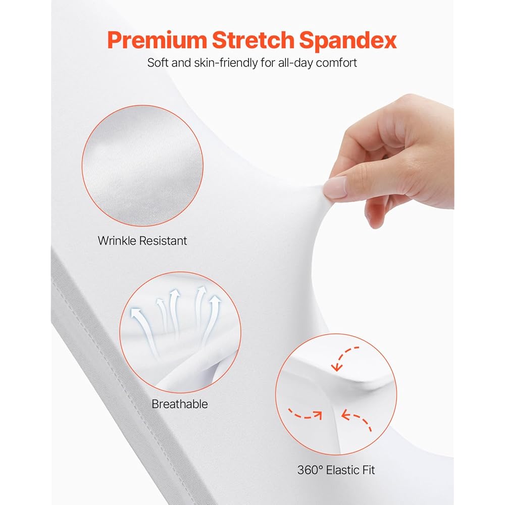 VEVOR 100 Pcs White Chair Covers Polyester Spandex Chair Cover Stretch Slipcovers for Wedding Party Dining Banquet Flat-Front Chair Covers : Home & Kitchen