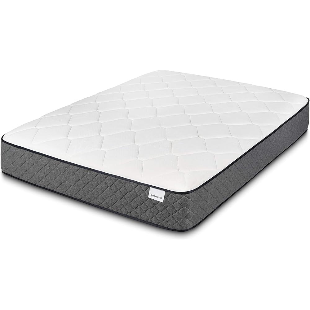 Amazon Basics Memory Foam Mattress, Twin Size Mattress, Hybrid, 10-Inch, Medium Feel, Motion Isolation Springs, White/Gray : Home & Kitchen