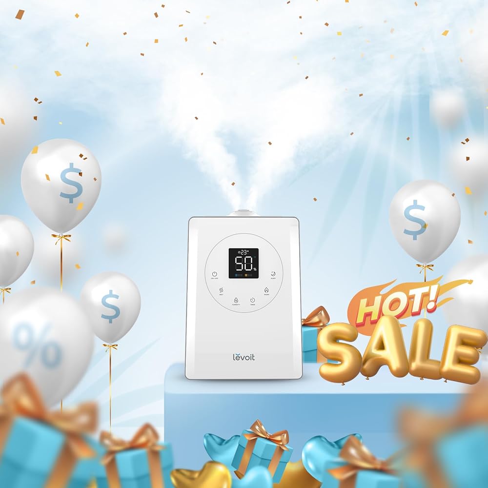 LEVOIT LV600S Smart Warm and Cool Mist Humidifiers for Home Bedroom Large Room, (6L) 753ft² Coverage, Quickly & Evenly Humidify Whole House, Easy Top Fill, App & Voice Control - Quiet Sleep Mode
