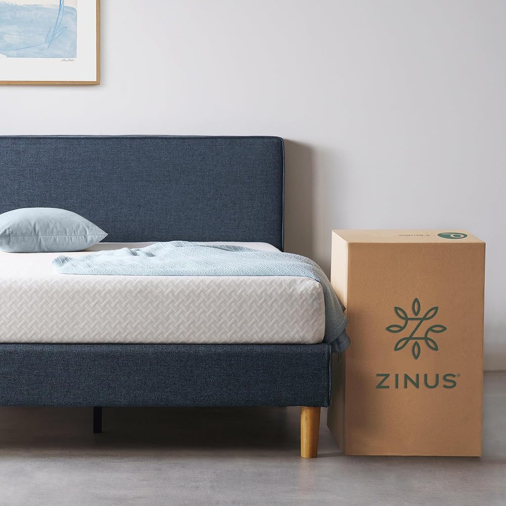 ZINUS 8 Inch Green Tea Cool Feel Memory Foam Mattress, Twin, Mattress in A Box with Compact WONDERBOX Packaging, CertiPUR-US Certified : Home & Kitchen
