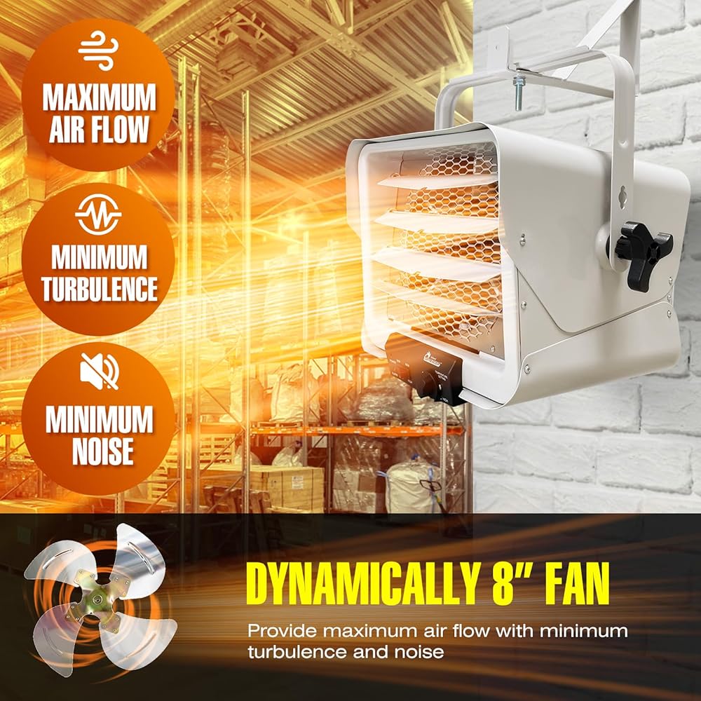 Dr. Infrared Heater DR-966 240-Volt Hardwired Shop Garage Commercial Heater, 3000 Watt / 6000 Watt