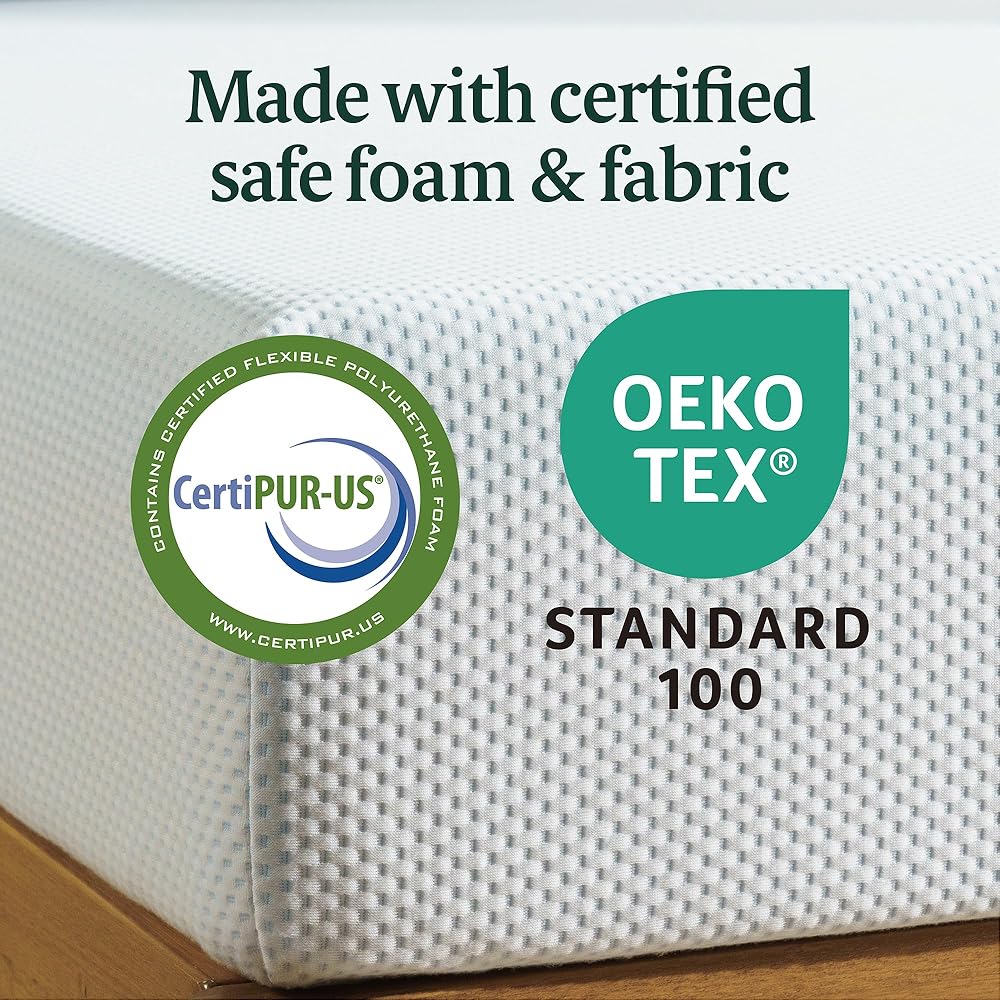 ZINUS 10 Inch Green Tea Cooling Memory Foam Mattress [New Version], Queen, Fiberglass Free, Medium Firmness, Cooling Gel Foam, Certified Safe Foams & Fabric, Mattress in A Box : Home & Kitchen