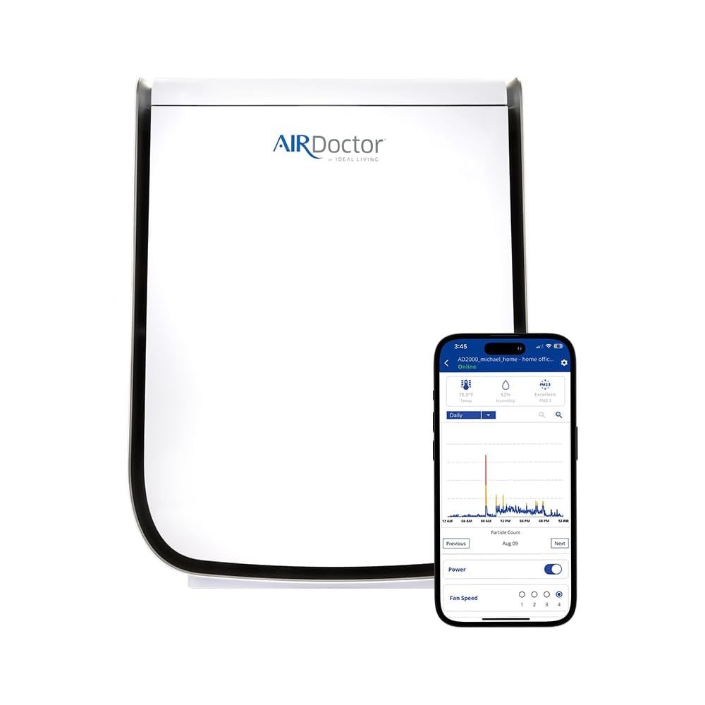 AIRDOCTOR 2000i SMART Air Purifiers for Small Rooms & Medium/Small Bedrooms, 3 Stage Filtration with Pre-Filter, UltraHEPA, Carbon/VOC (AirDoctor 2000i Smart) : Home & Kitchen