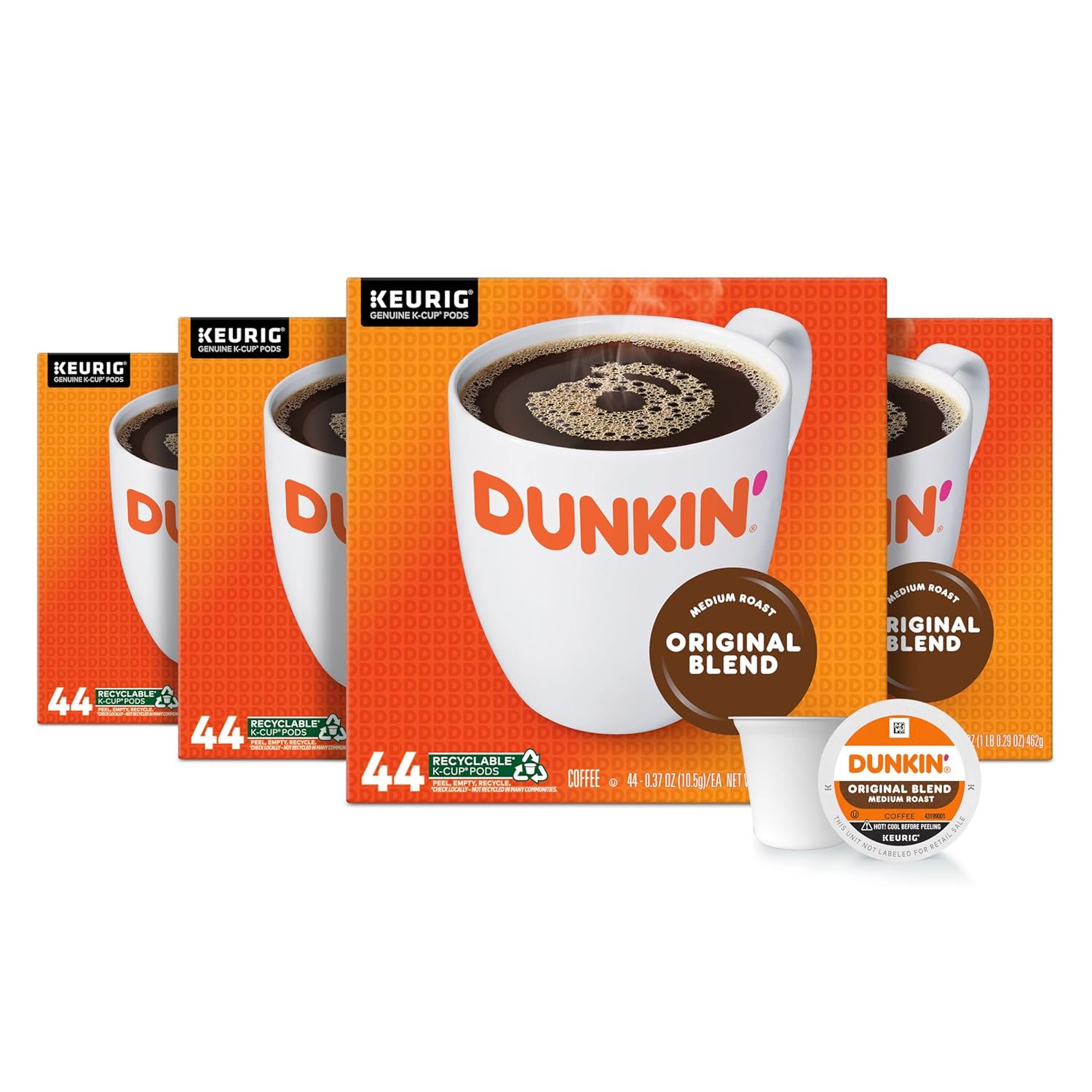 Dunkin' Original Blend Medium Roast Coffee, 176 Keurig K-Cup Pods : Grocery & Gourmet Food